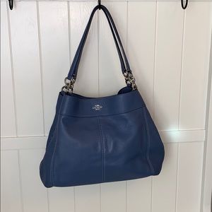 Coach hand bag- pebbles leather, 3 compartment